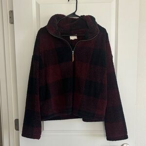 Plaid Zip-Up Jacket